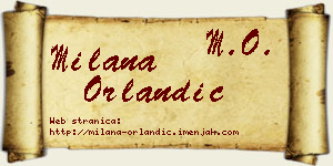 Milana Orlandić vizit kartica